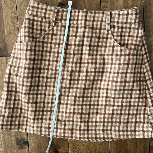 LULU’s Sycamore Brown Plaid Mini Skirt Size XS - Picture 11 of 11